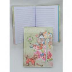 LIBRETA 11 X 15 CM. PERROS FLOR