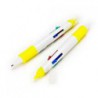 BOLIGRAFO 4 COLORES CON MINI-ROTULADOR FLUORESCENTE