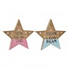 DECORACION LUMINOSA MDF 29X3,5X28 ESTRELLA 2 SURT.