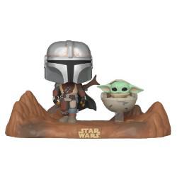 The Mandalorian Pack de 2 POP Moment! Vinyl Figuras Mandalorian & Child 9 cm