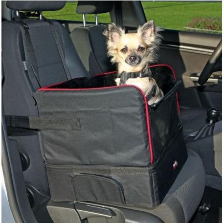 Trixie -Asiento para coche -perro o mascota- nylon-45x38x37-cm-negro.