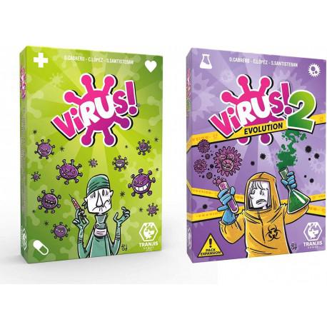 Juego de cartas- Virus! + Virus 2 - Tranjis Games