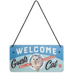 Nostalgic Art - Cartel Retro 10x20 - Welcome Guest Cat