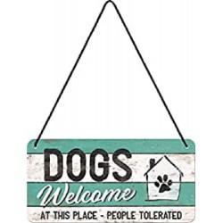 Nostalgic Art - Cartel Retro 10x20 - Dogs Welcome