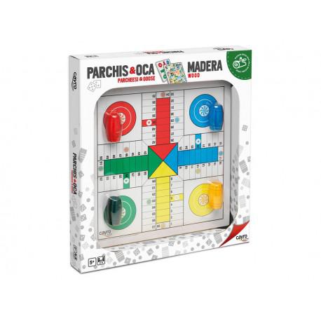 Cayro, Juego de Parchis Tablero Parchís-Oca Accesorios Madera