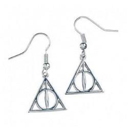 Harry Potter Pendientes Deathly Hallows (plateado)