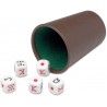 Cayro - Cubilete Forrado y Dados Poker Casino