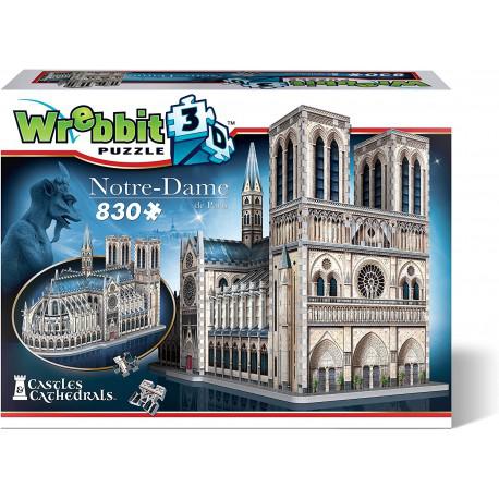 Wrebbit 3D- Catedral de Notre-Dame de París Puzzle 3D, 830 Piezas
