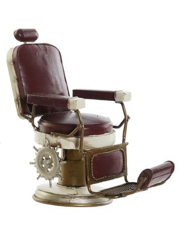 Replica Sillón de Barbería -Figura decoración en metal envejecido-