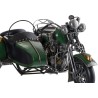 Decoración Vintage Réplica Moto con Sidecar, color Verde.