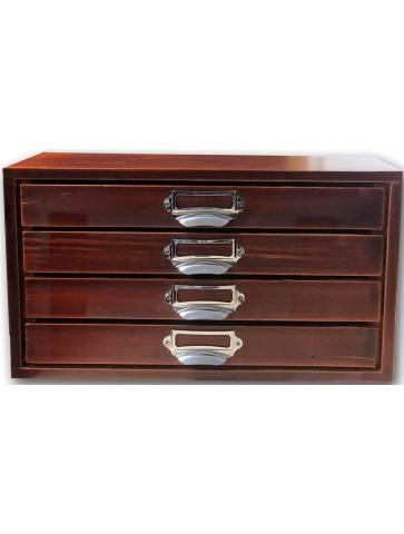 Mueble Cajonera de Madera Estilo Vintage para 160 CD/DVD