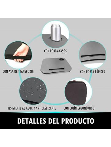 Mesa Portátil acolchada con luz led 44X34x5 CM..
