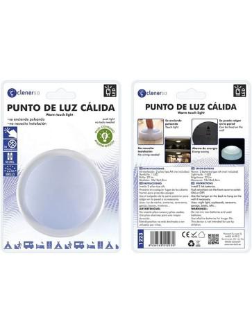 Punto de luz cálida sin instalación toque, Blanco, 1 uds (pilas no incluidas)