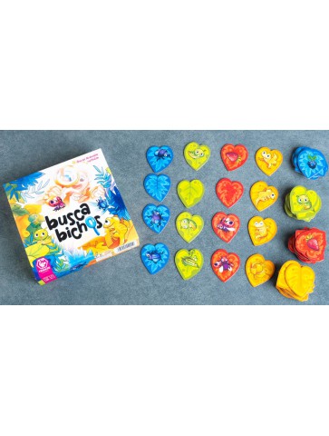 Busca Bichos juego de mesa infantil de memoria y colores Tranjis Games