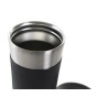 Termo de Acero Inoxidable y PP, Doble Pared en Elegante Negro y Plateado