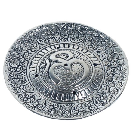 Plato de Incienso de Aluminio | Elegancia y Funcionalidad | Medidas 11,50 x 11,50 x 1 cm | Peso 95 g