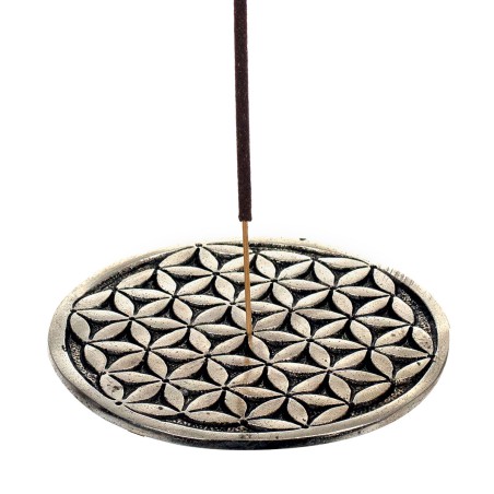 Porta Incienso de Aluminio | Diseño Moderno | Medidas 11 x 11 x 0,50 cm | Peso 70 g