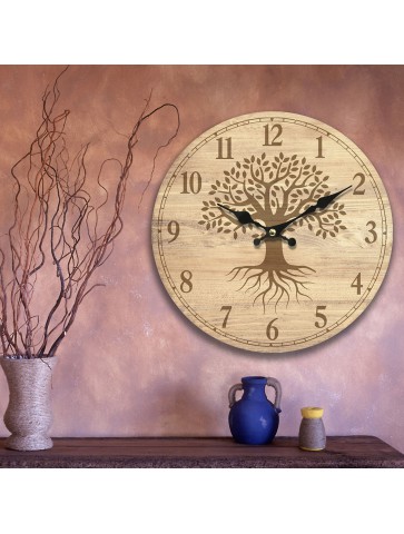 Reloj de Pared 34 cm de MDF | Estilo Moderno | Medidas 34 x 4 x 34 cm | Peso 415 g