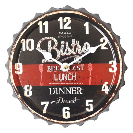 Reloj Tapón de Botella de Metal | Diseño Creativo | Medidas 20 x 2,50 x 20 cm | Peso 210 g