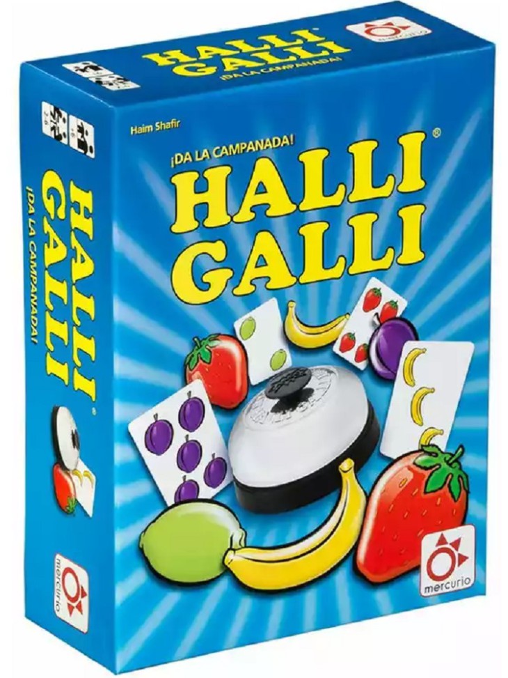 HALLI GALLI juego de mesa de acción y reflejos con timbre