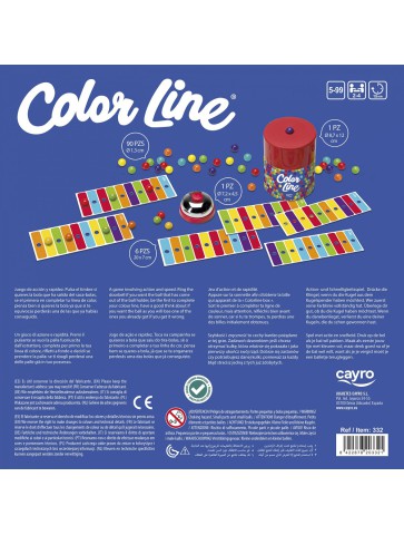 Juego de mesa Color Line de Cayro con timbre y sacabolas para 2-4 jugadores