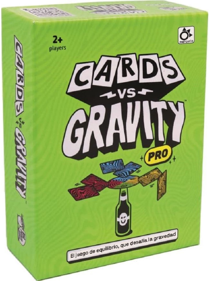 Cards vs Gravity juego de equilibrio con cartas y disco magnético
