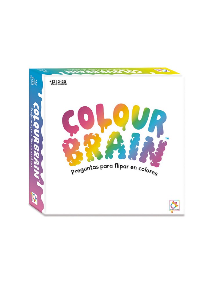 Colour Brain juego de preguntas con cartas de colores vibrantes