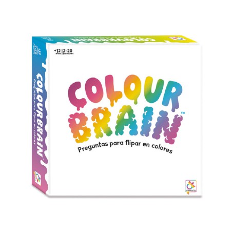 Colour Brain juego de preguntas con cartas de colores vibrantes