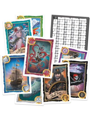 Skull King Devir juego de cartas pirata de bazas 2 a 8 jugadores