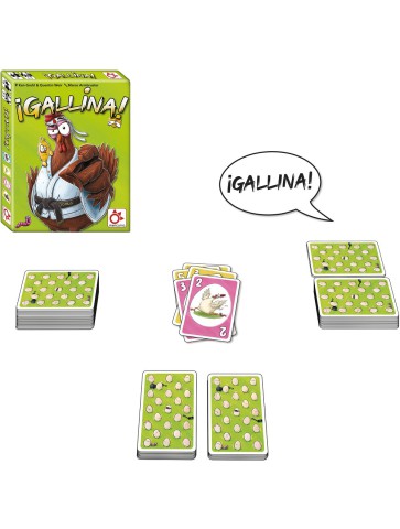 ¡Gallina! juego de mesa familiar de cartas y estrategia