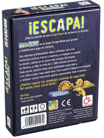 Golpe en Venecia juego de mesa cooperativo de robos y estrategia