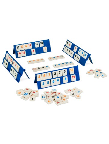 Cayro Rummi Travel, juego de mesa de estrategia portátil para 2 a 4 jugadores