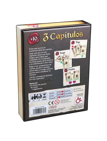3 Capítulos juego de cartas familiar 2-6 jugadores ilustraciones cuentos