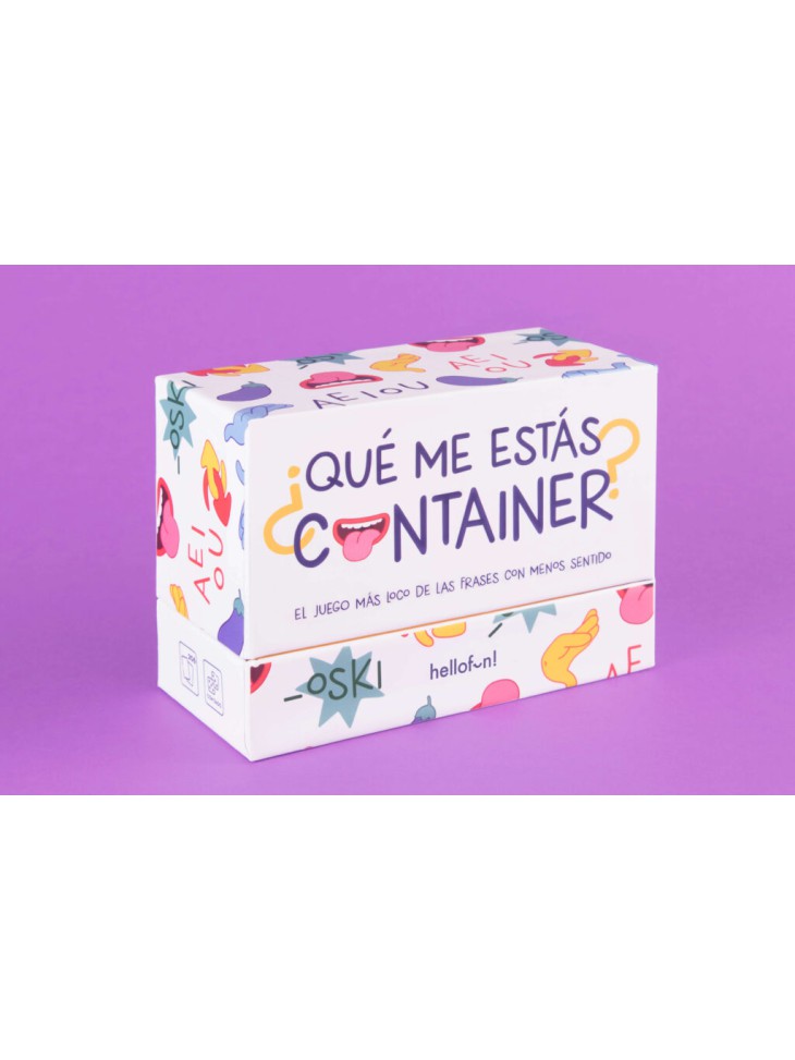 Juego de mesa Que me Estas container