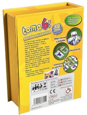 ¡Toma 6! 30 Aniversario juego de cartas familiar 2-10 jugadores