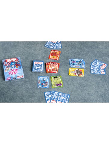 Virus MARVEL juego de cartas héroes y villanos