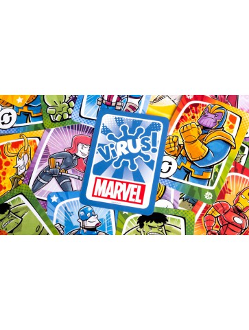 Virus MARVEL juego de cartas héroes y villanos