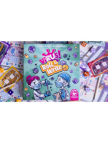 Virus Roll & Write juego de dados familiar estratégico