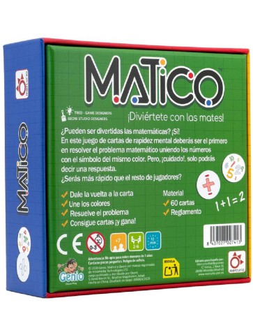 Matico juego de mesa educativo de matemáticas 2-6 jugadores