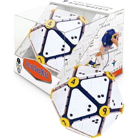 Rompecabezas Icosoku de Cayro con triángulos y botones numerados