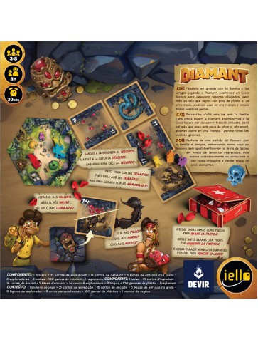 Diamant juego de mesa exploración y riesgo para 3-8 jugadores