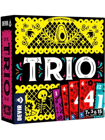 Trio juego de cartas rápido y divertido 3-6 jugadores