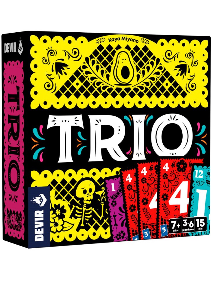 Trio juego de cartas rápido y divertido 3-6 jugadores
