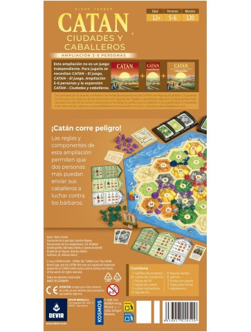 Expansión Catan Ciudades y Caballeros 5-6 jugadores Devir