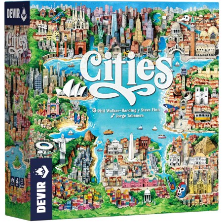 Cities Devir, juego de mesa de construcción de ciudades para 2 a 4 jugadores