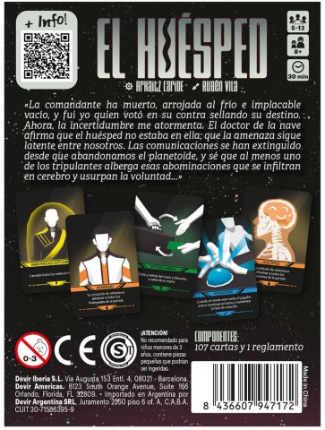 El Huesped Devir juego de roles ocultos 5-12 jugadores nave espacial