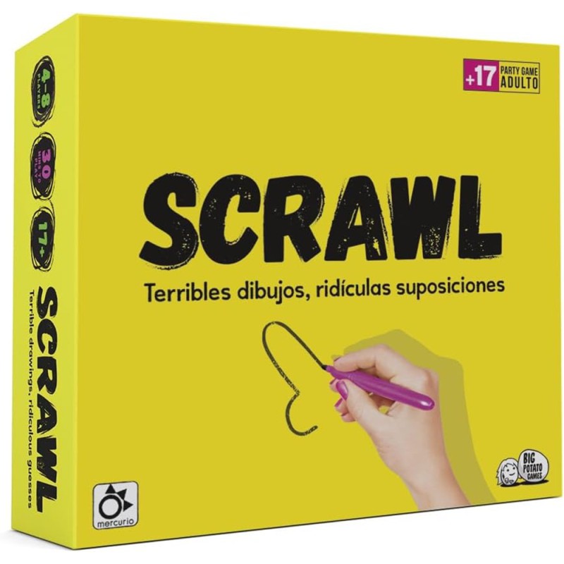 Scrawl juego de mesa de dibujos para adultos 4-8 jugadores