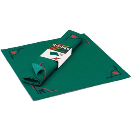 Tapete Cayro 50x50 cm base antideslizante verde juegos de mesa