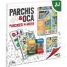 Tablero Parchís y Oca 2 en 1 cristal madera juego familiar