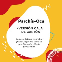 Tablero Parchís y Oca 2 en 1 cristal madera juego familiar